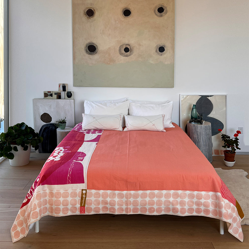 Queen Fuschia Quilt - PilgrimWaters | designer & makers
