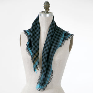 Gus, a little gingham cotton silk scarf