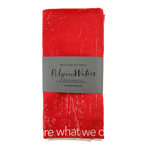 Love tea towel, banned packaging designed by PilgrimWaters, made in the USA 