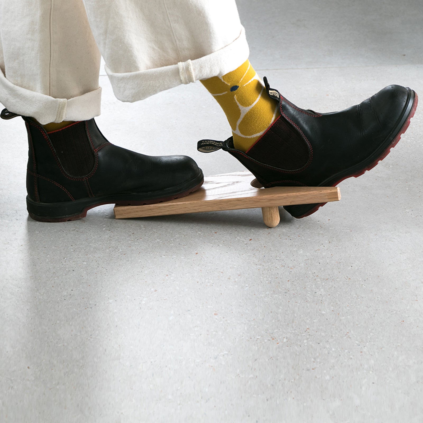 Oak wood boot jack on a white background. Handmade in Gloucester, MA, USA by PilgrimWaters.