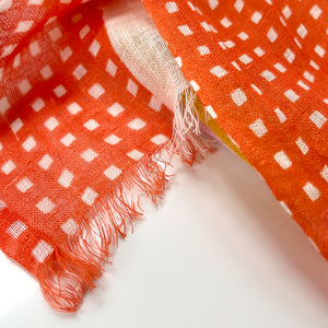 cotton/linen scarf by PilgrimWaters called coral light and airy made in Nepal