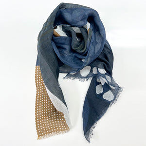 cotton/linen scarf called harbor by PilgrimWaters made in Nepal