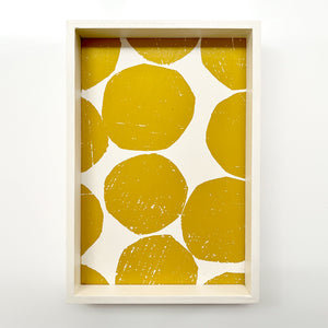 PilgrimWaters Mini-Mini tray illustrating the bold Ochre dot printing.