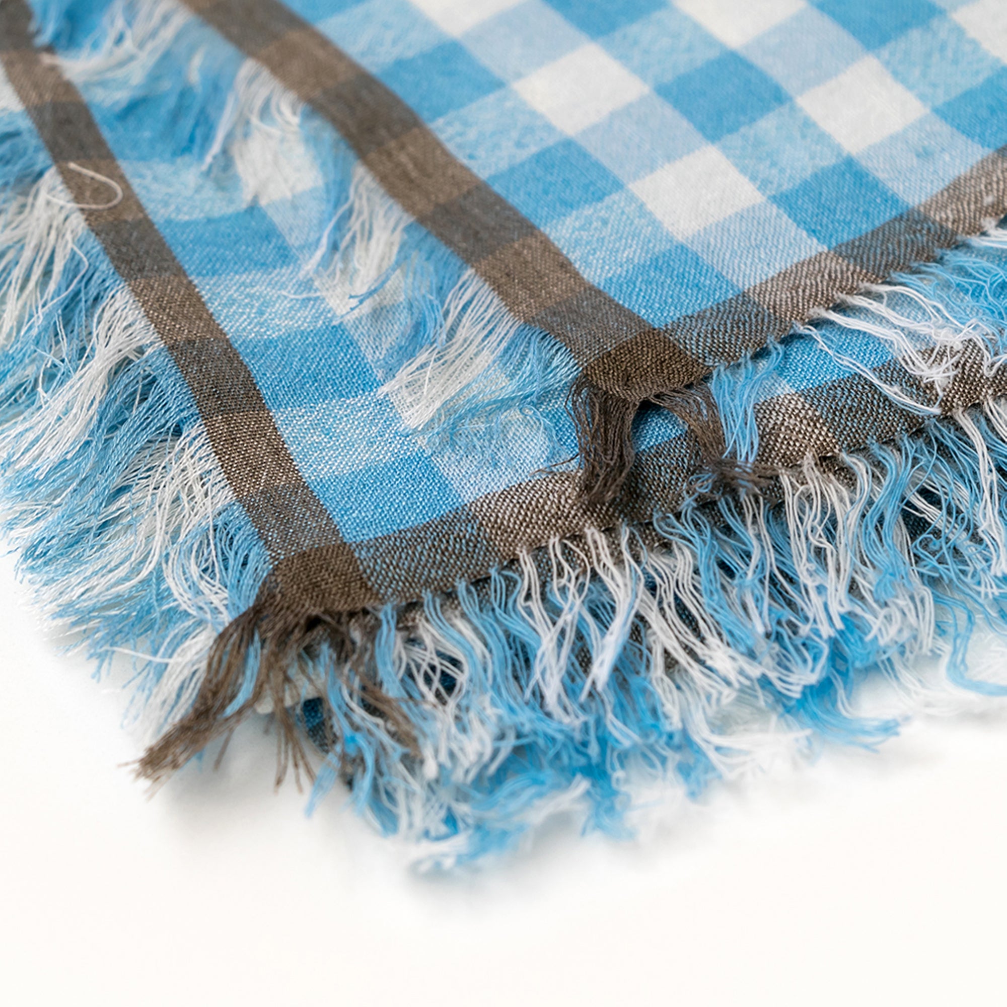 Merino Wool Silk Gingham Scarves — 5 Colorways, Handmade in Nepal