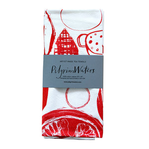 cotton tea towel with tomatoes design by PilgrimWaters