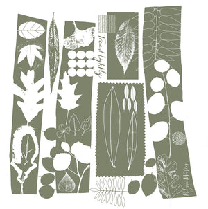 Leaves tea towel designed by PilgrimWaters made in the USA