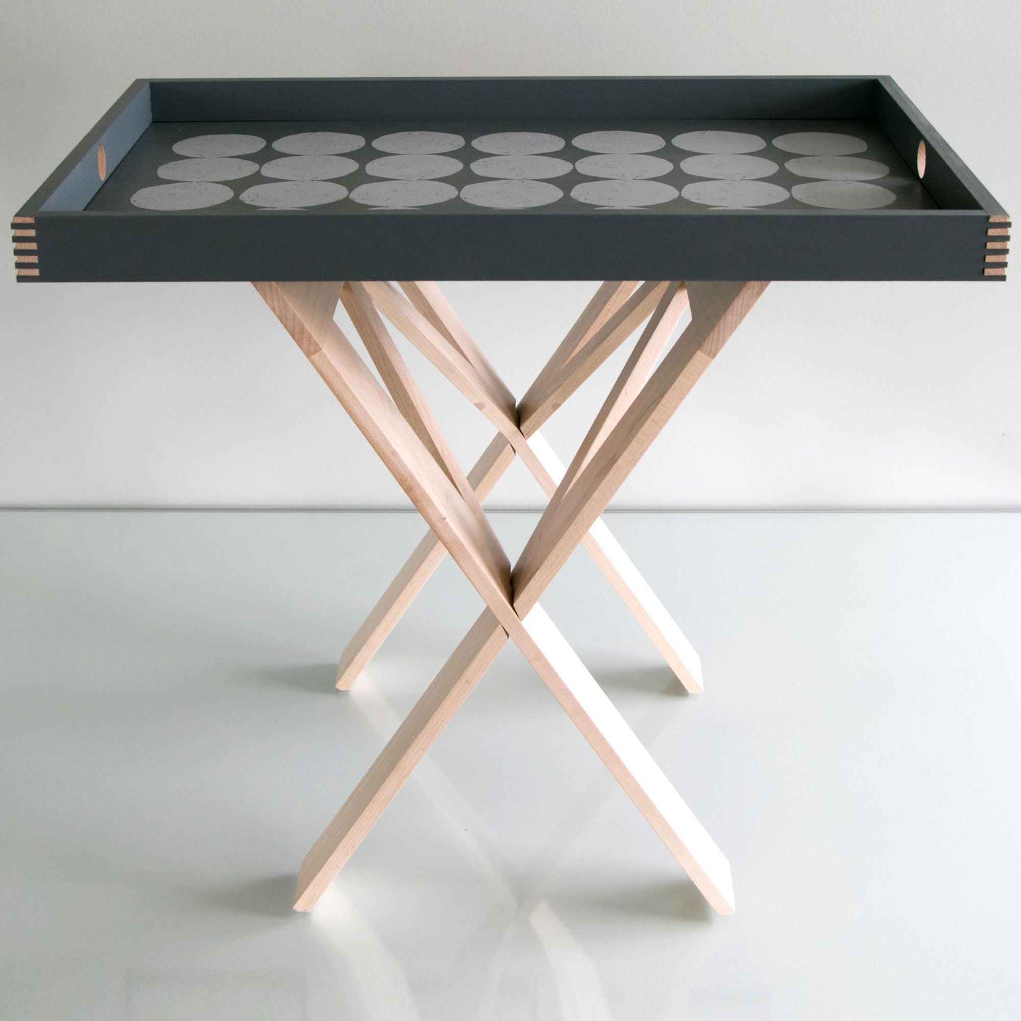Tray stand | small maple handmade USA - PilgrimWaters | designer & makers