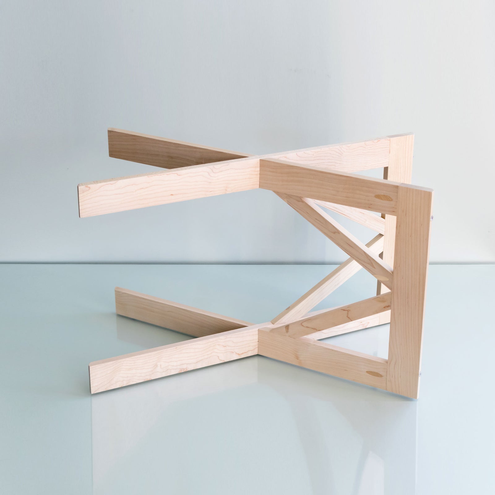 Tray stand | large maple handmade USA - PilgrimWaters | designer & makers